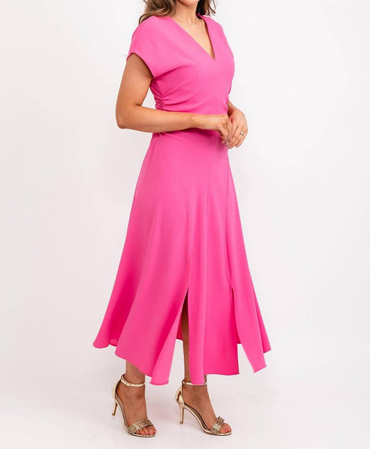 Exquise - Ruched Sides Maxi Dress - clothing - dresses - maxi