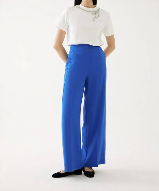 Exquise - Straight Fit Trousers - blue - clothing - pants