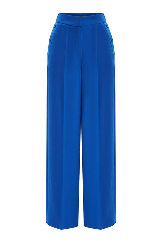 Exquise - Straight Fit Trousers - blue - clothing - pants