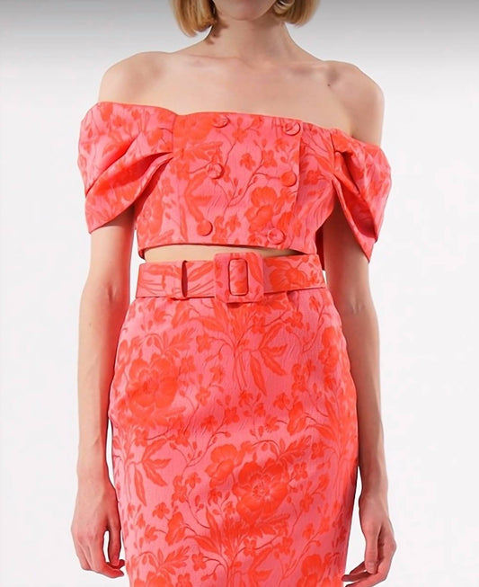 Exquise - Strapless Patterned Bustier Top - clothing - crop - tops - floral