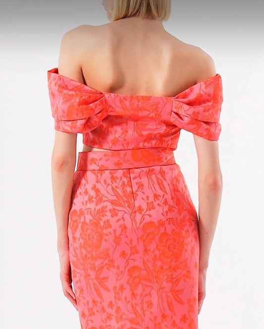 Exquise - Strapless Patterned Bustier Top - clothing - crop - tops - floral