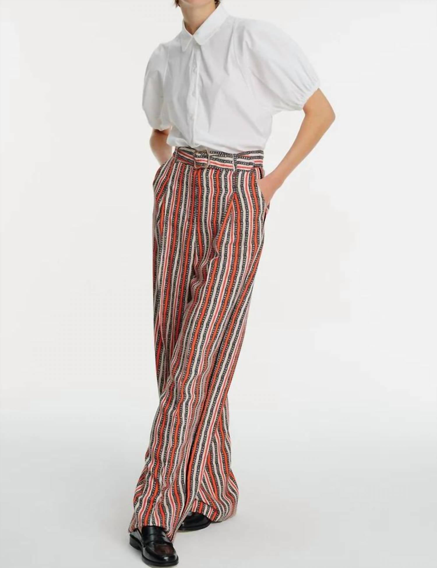Exquise - Wide Leg Patterned Trousers - clothing - pants - rayon