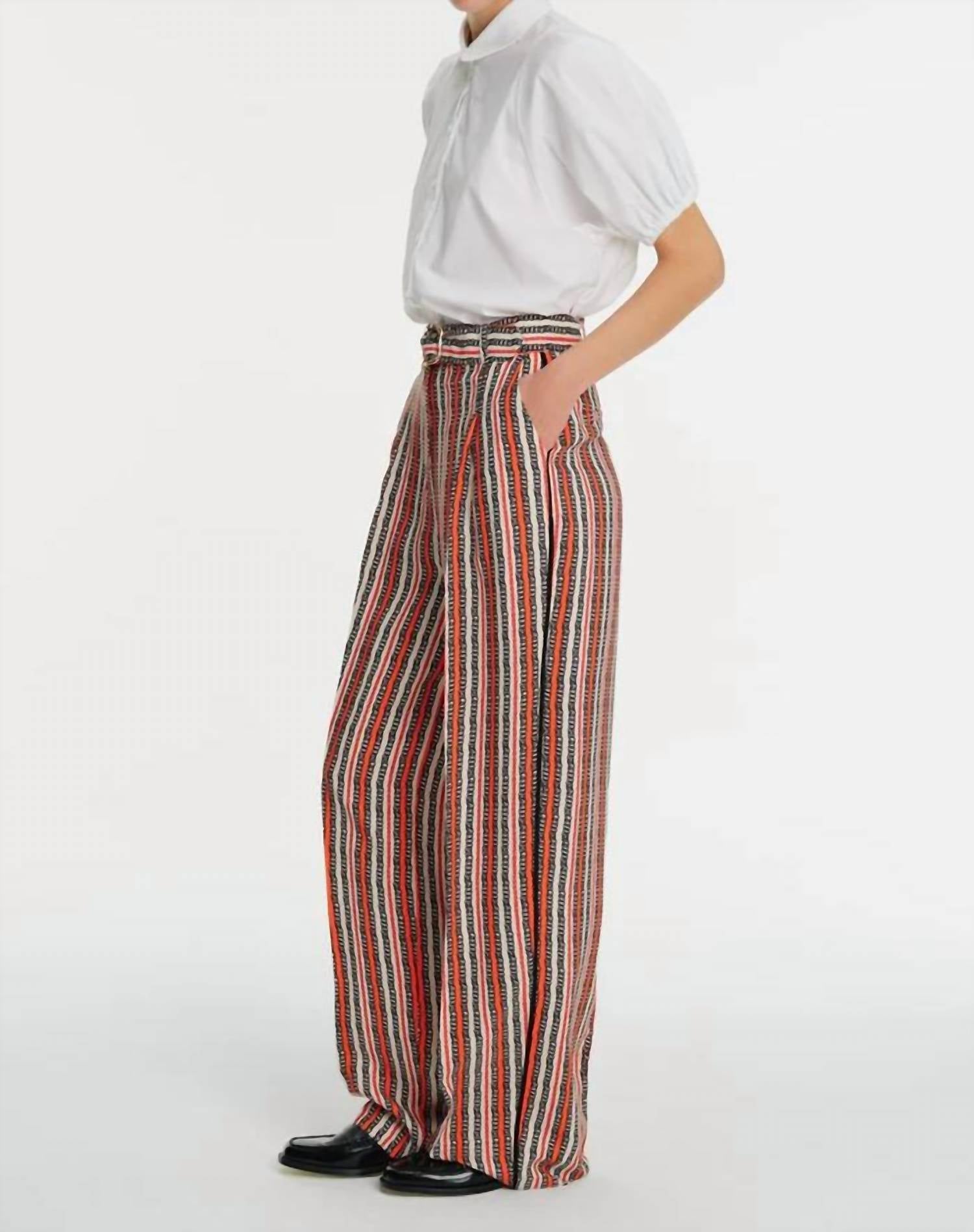 Exquise - Wide Leg Patterned Trousers - clothing - pants - rayon
