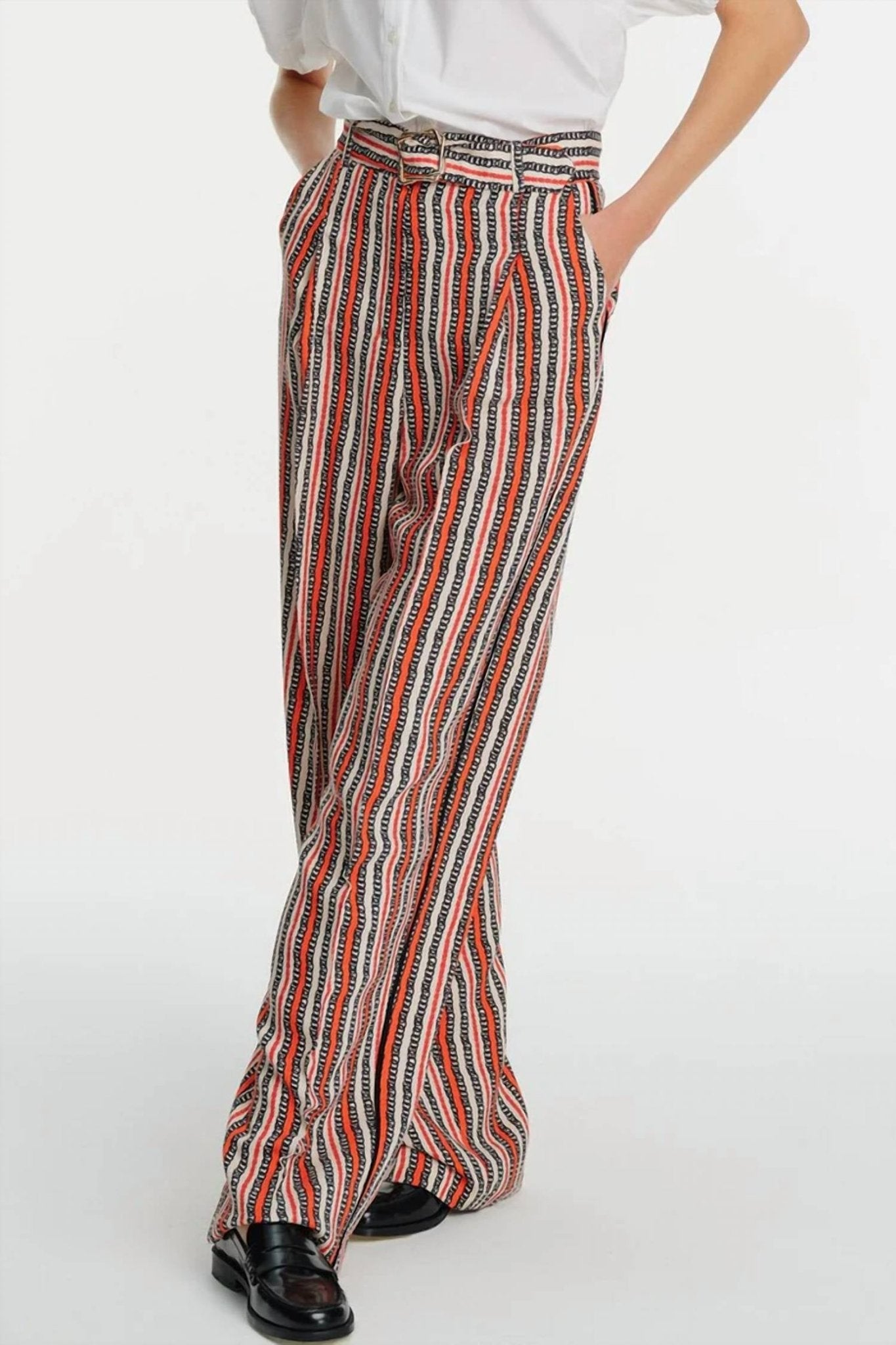 Exquise - Wide Leg Patterned Trousers - clothing - pants - rayon