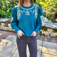 Exvoto - Ruthie Embroidered Sweatshirt