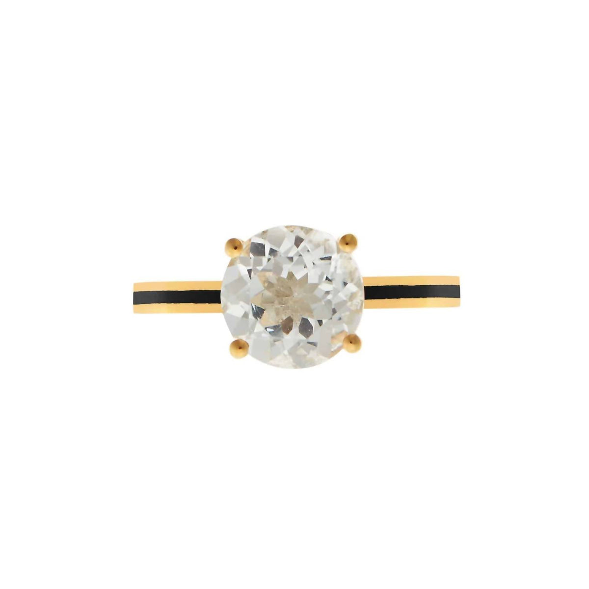 Eye M - Women's Topaz Enamel Slim Band Ring
