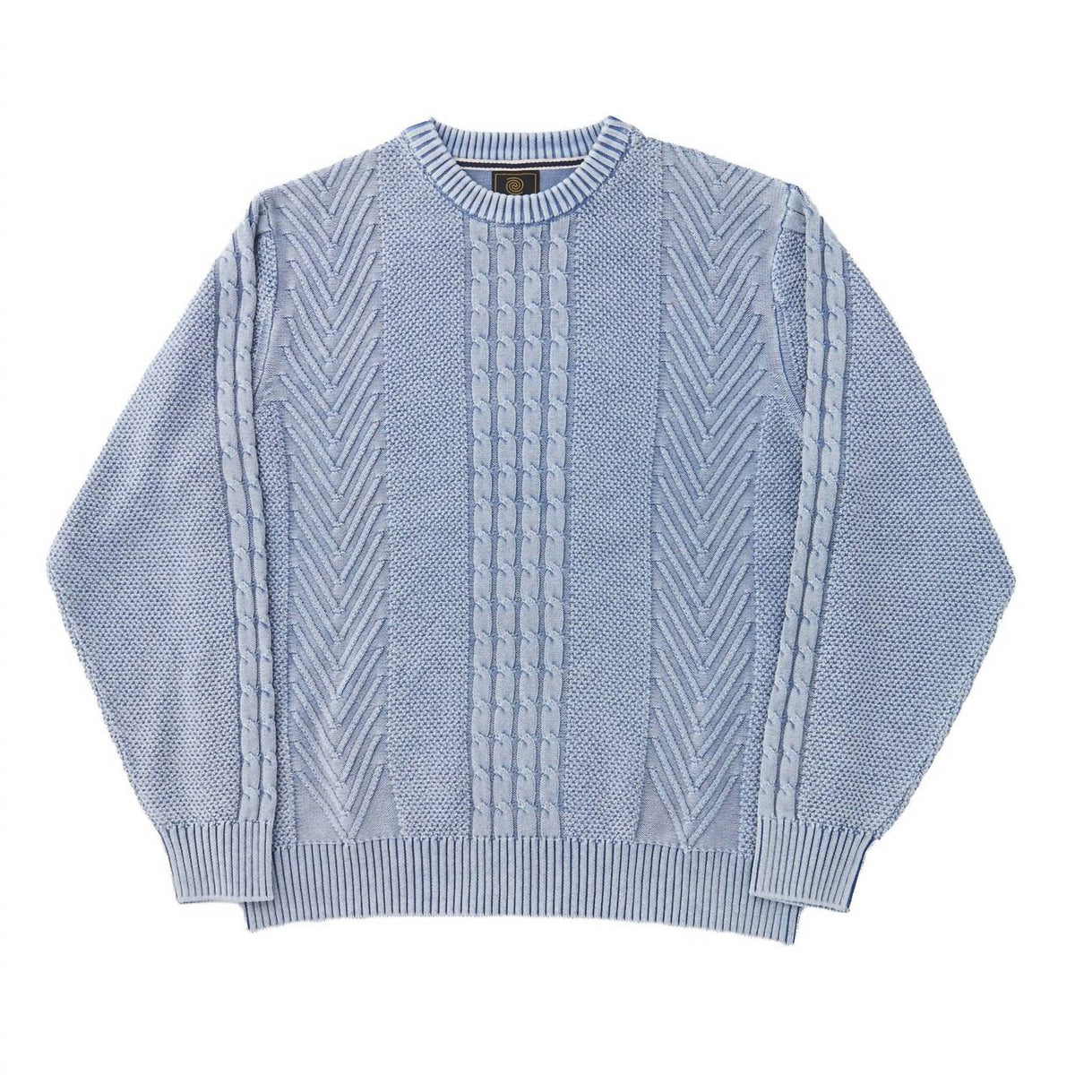F/X Fusion - Men's Sandwashed Cable Herringbone Sweater