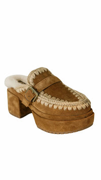 Mou - Women's Platform With Buckle Strap Clog