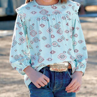 Cinch - Girl's Printed Blouse With Yoke