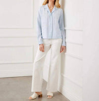 Karen Kane - Long Sleeve Embellished Button-up Shirt