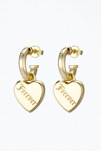LOVE FOREVER HEART CHARM EARRINGS