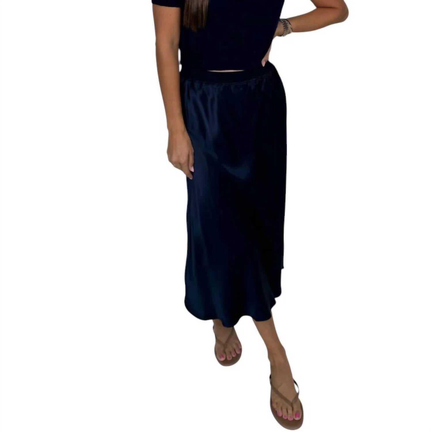 Rose & Crown - Women's Satin Midi Skirt