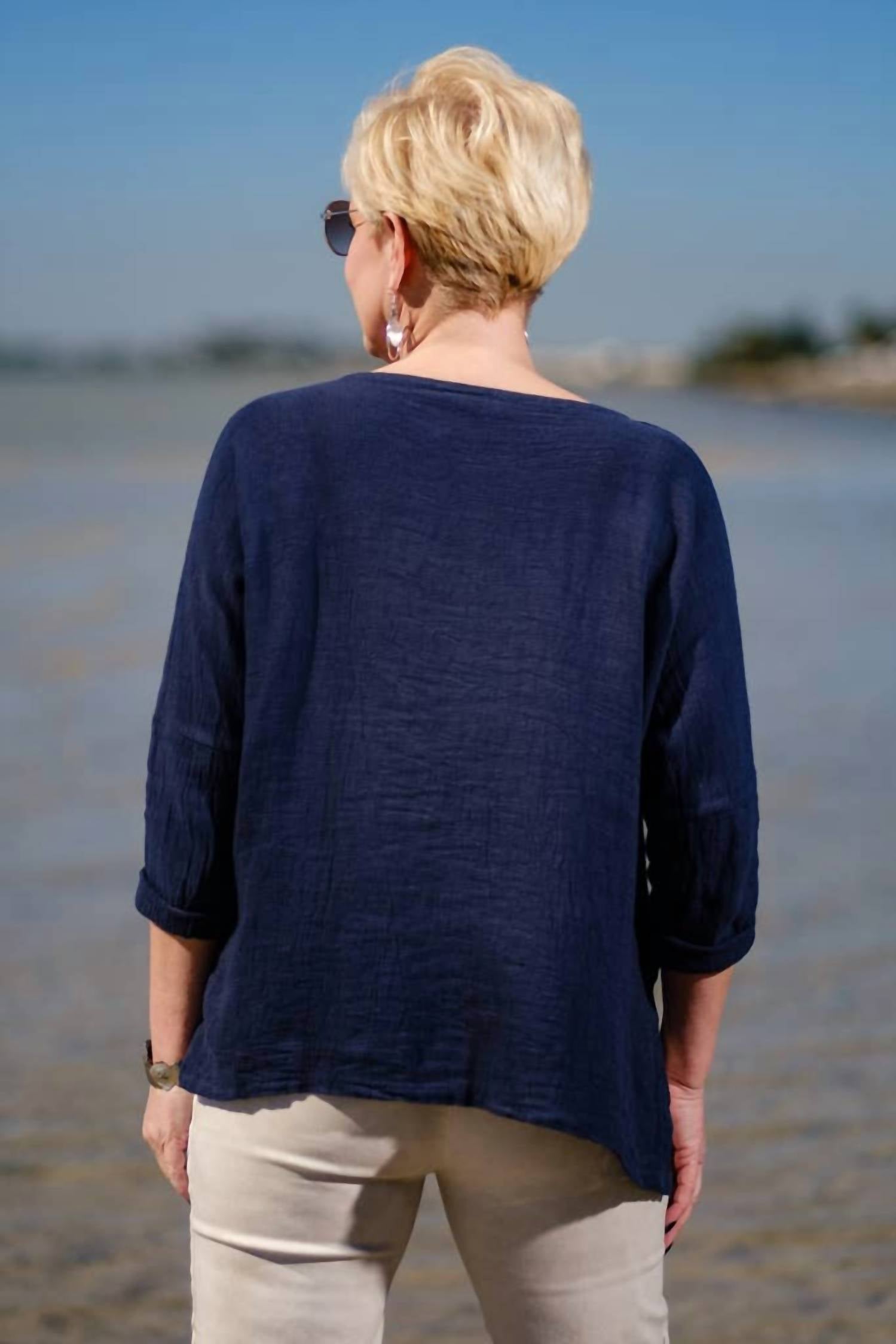 Tina Stephens Italy - Women's Noa Long Sleeve Raglan Top