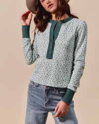 So Me - Fishers Floral Henley Top