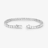 Diana M Jewels Women's Round Lab-grown Diamond Bracelet (10.00 Ct) - Bold in 14k white gold - women's jewelry - detail view