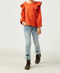 Hayden La - Ruffle Long Sleeve Top