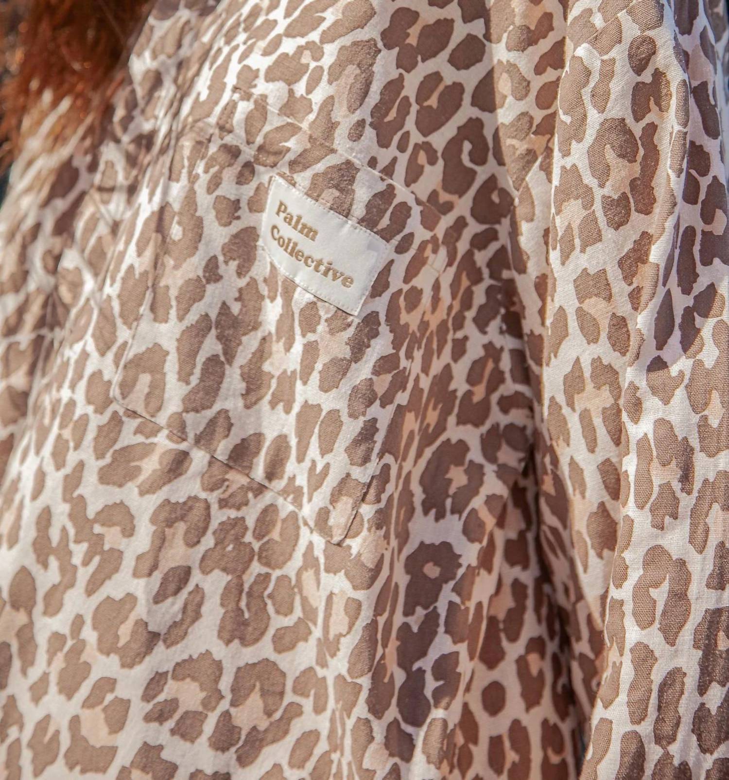 Palm Collective Tigeress Shirt Dress in leopard - women's dress - alternate view