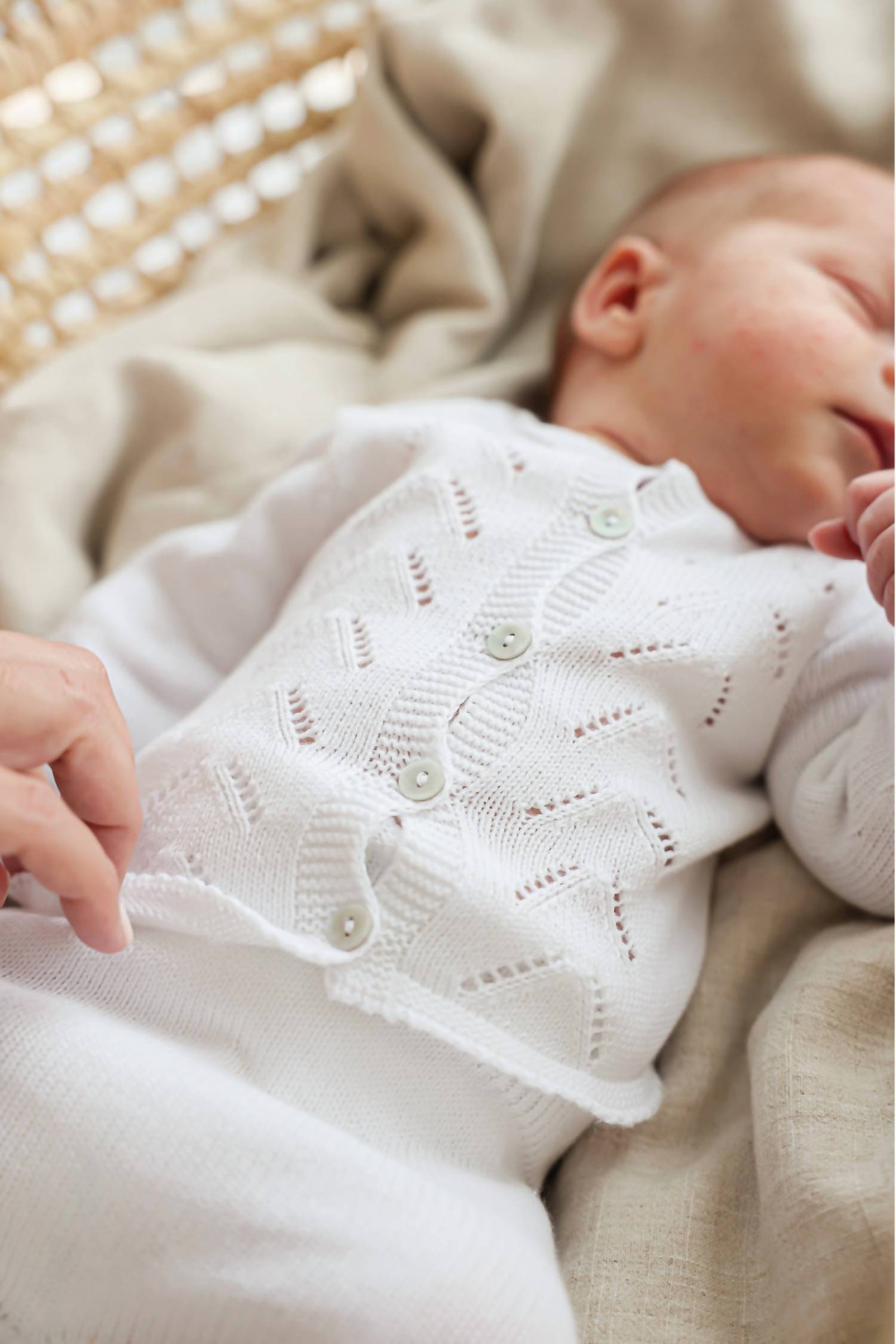 Mamitis Kid's Roma Knit Reversible Pants Set in white - item - view 6