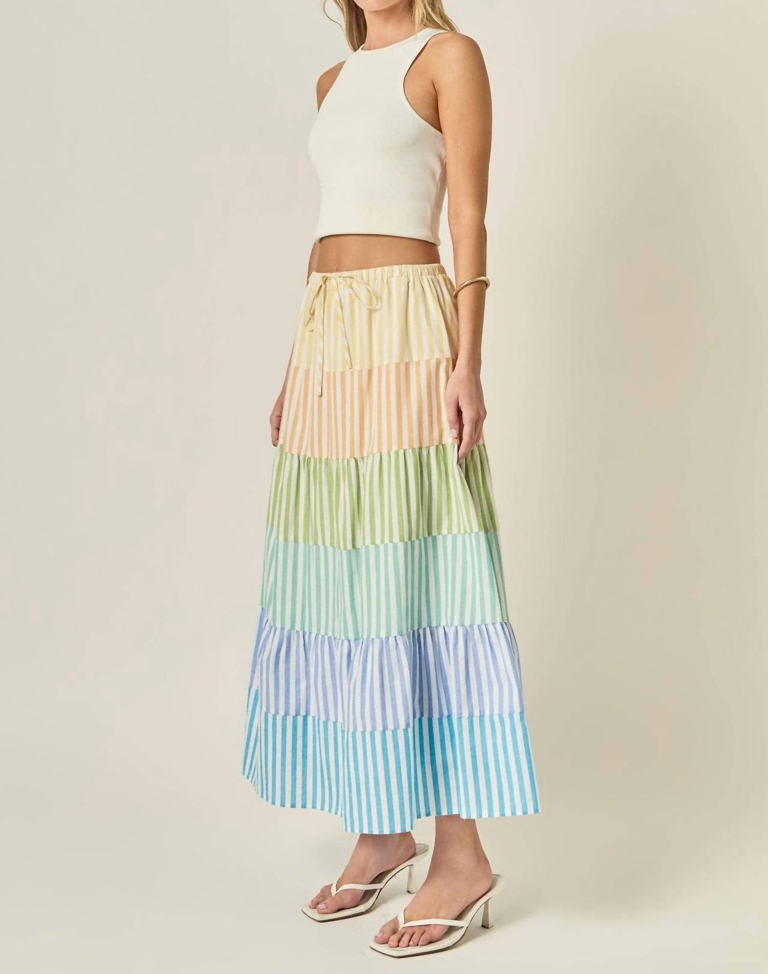 English Factory - Pastel Tier Skirt