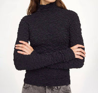 BY MALENE BIRGER Aura Turtleneck Blouse in black - women's blouse - alternate view