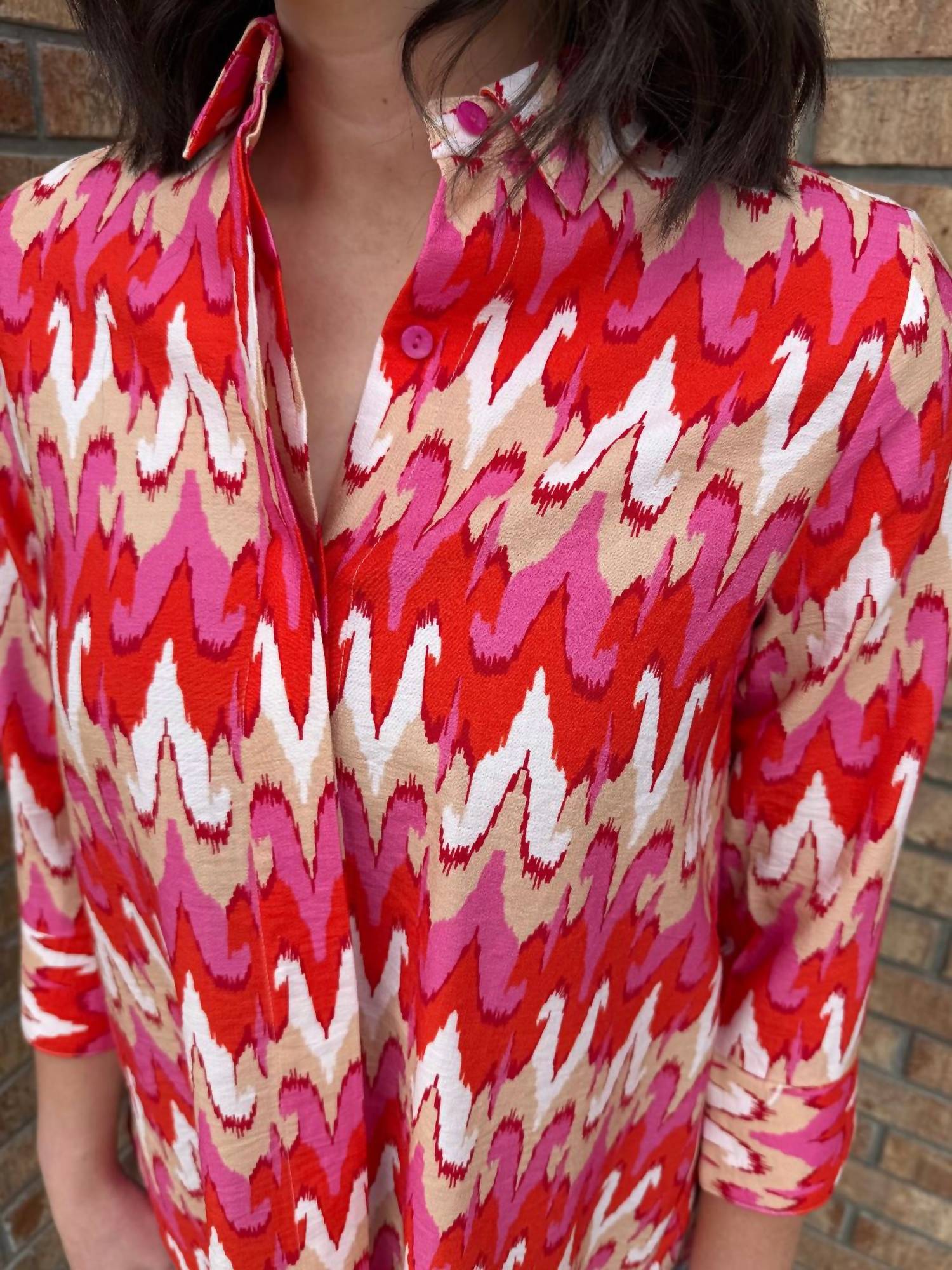 Boho Chic - Chevron Button Up Shirt