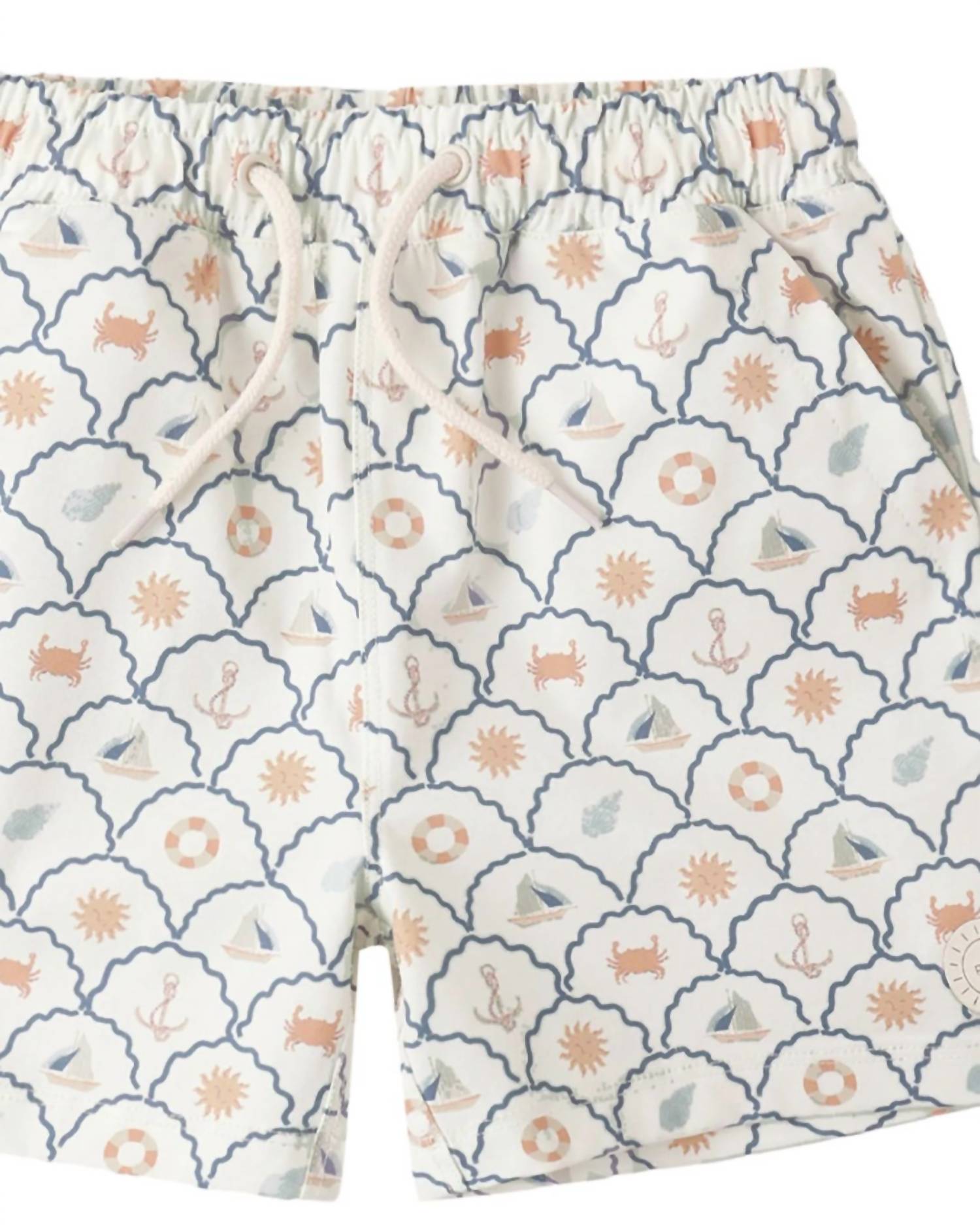 Rylee + Cru - Kid's Patterned Elastic Waistband Boardshort