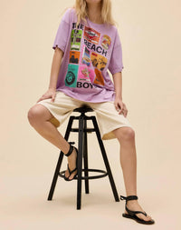 DAYDREAMER The Beach Boys Backstage Merch Tee in hazy orchid - women's t-shirt - view 4
