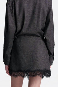 A.L.C. - Sophia Wool Marled Lace Mini Skirt