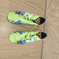 New Balance Men's Track Mid-distance Spikes Shoes in yellow - men's shoe - detail view