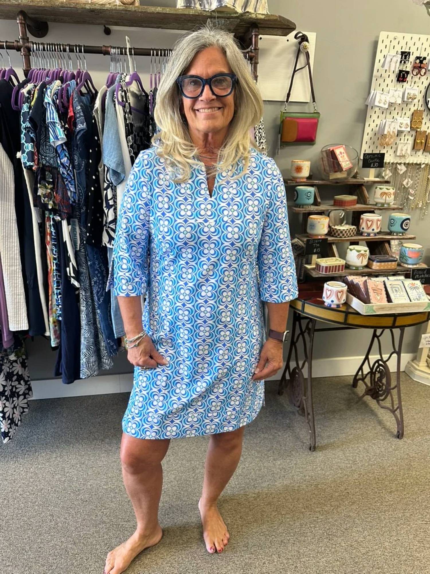 Lulu-B - 3/4 Sleeve Split Dress