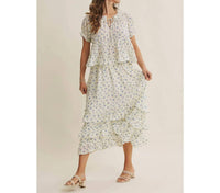 In February - Floral Ruffle Blouse