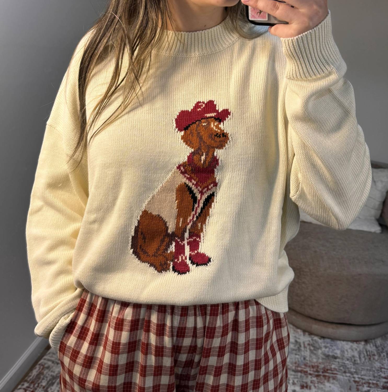 Sunday Edition - Howdy Dog Graphic Sweater