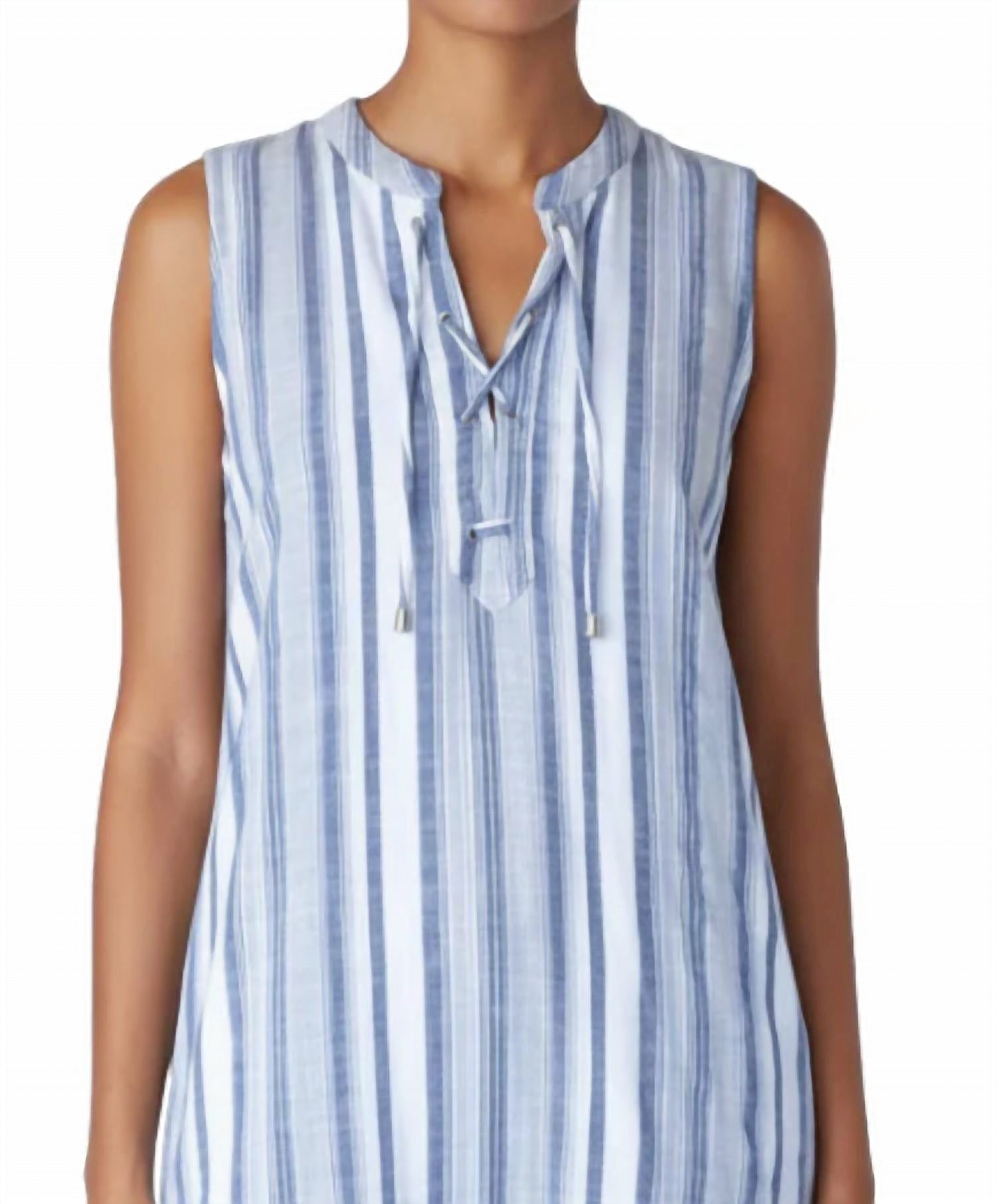 Keren Hart - Sleeveless Striped Mini Dress