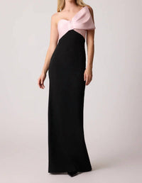 Teri Jon Strapless Bow Gown in black - women's dress