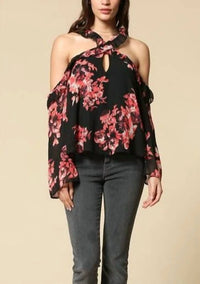 By Together - Chelsea Cold Shoulder Floral Top