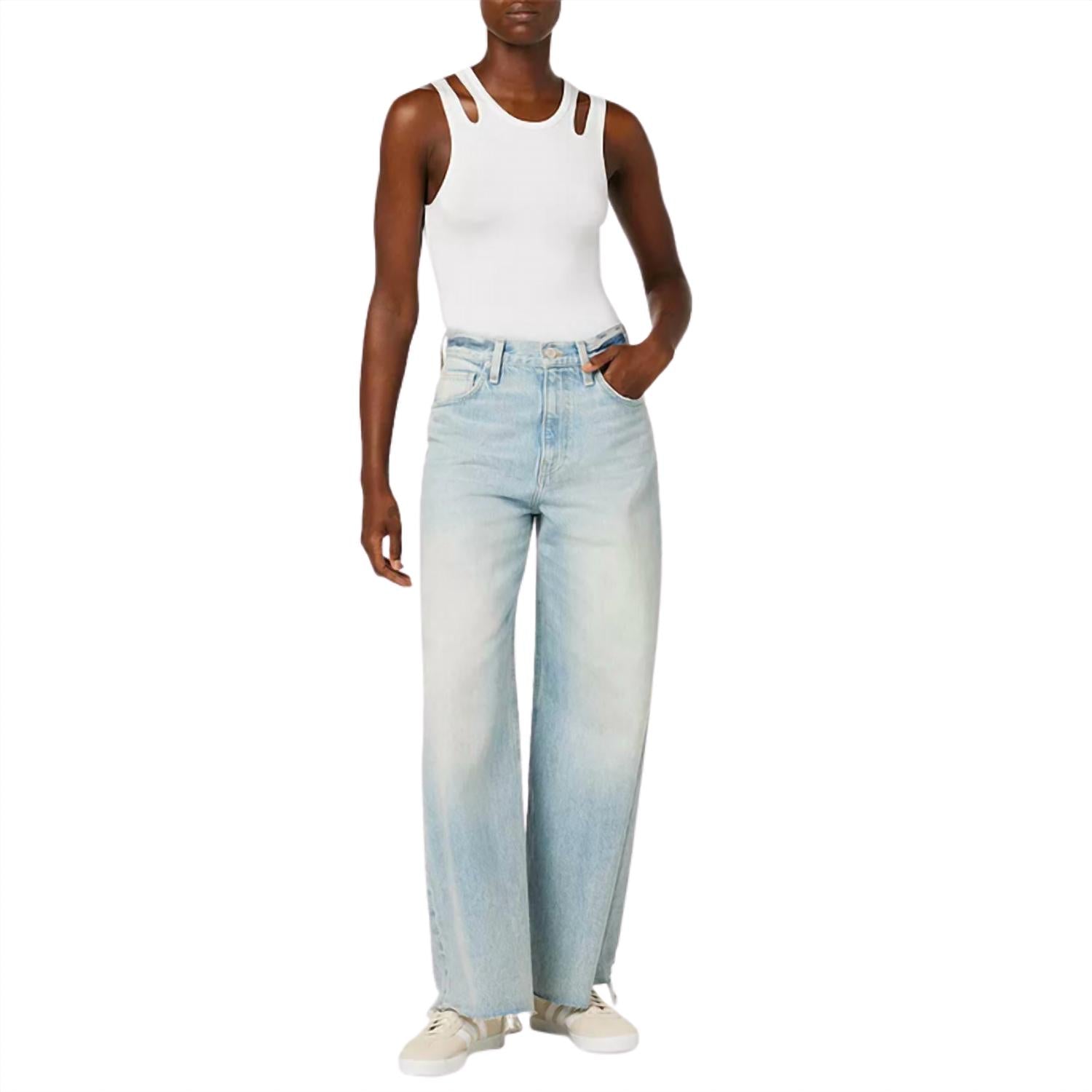 Hudson - Women's James High Rise Wide Leg Barefoot Jean