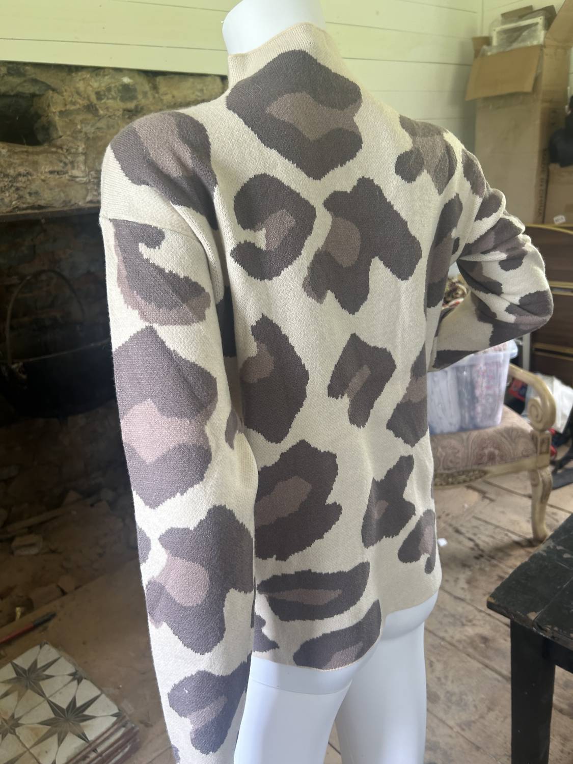 Charlie B - Women's Leopard Print Sweater