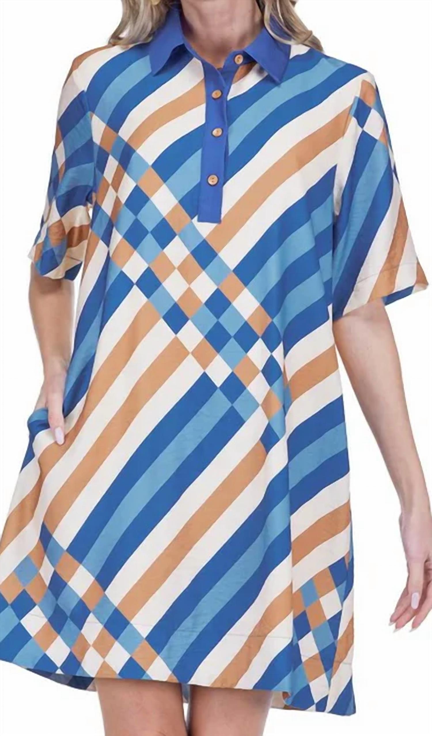 Joy Joy - Crossweave Collar Swing Dress