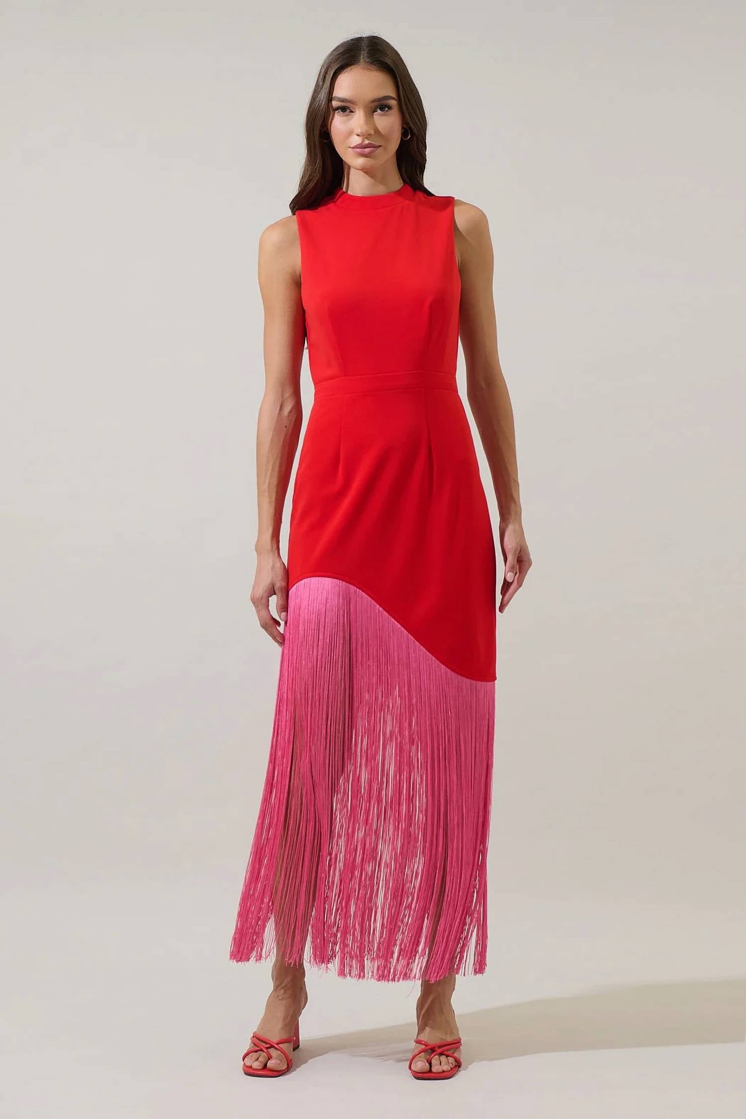 Sugarlips - Gigi Fringe Sleeveless Maxi Dress