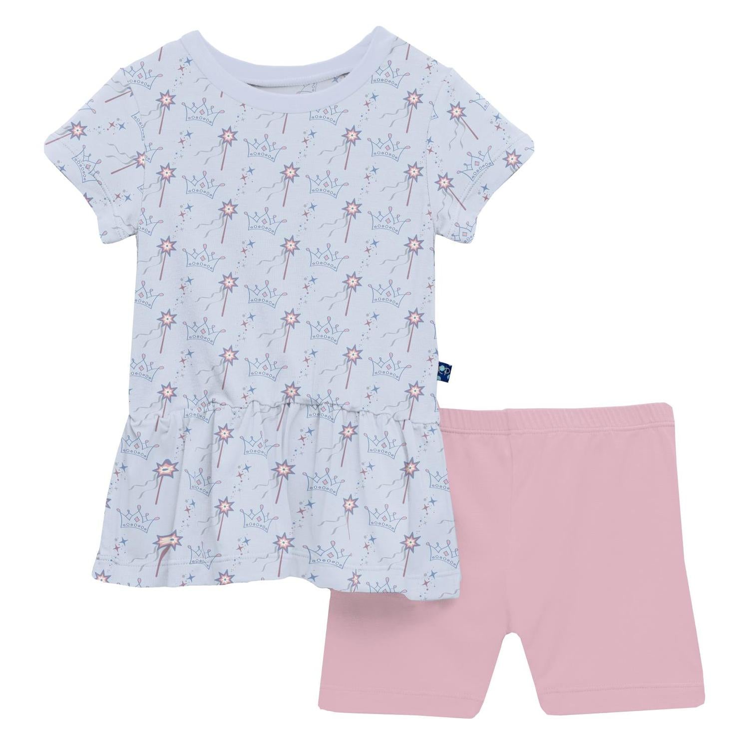 Kickee - Girls' Bamboo Short Sleeve Playtime Set