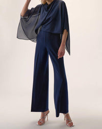Joseph Ribkoff - Chiffon Overlay Wide Leg Jumpsuit