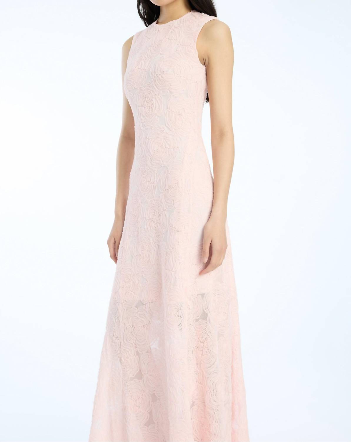 ROTATE Mesh Maxi Dress in orchid ice - women's dress - alternate view