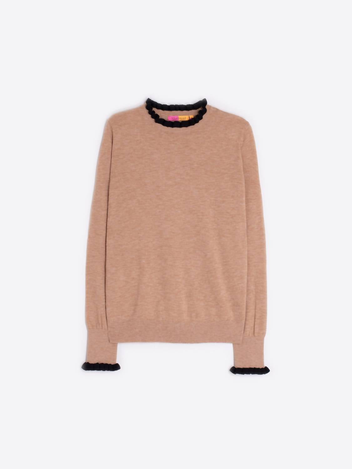 Vilagallo - Women's Ruffle Knit Sweater