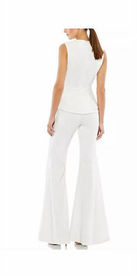 Mac Duggal - Peplum Wide Leg Jumpsuit