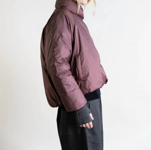 Psophia - Puffer Jacket With Floral Scarf