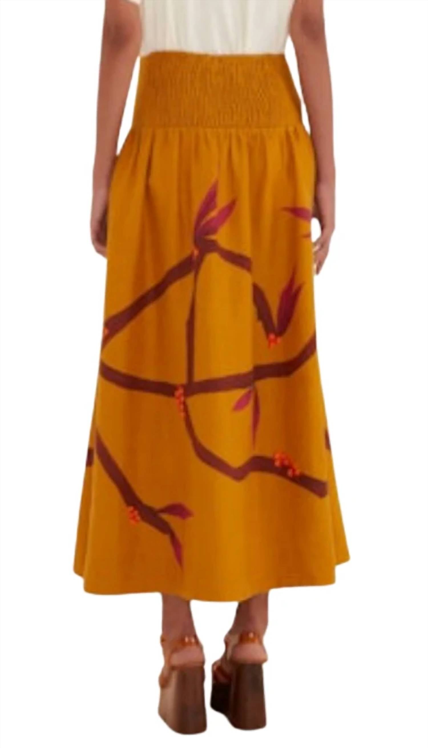 Farm Rio - Bird-print Maxi Skirt