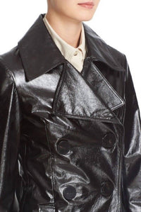 Simon Miller - Bowa Double Breasted Glossy Leather Jacket