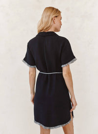 Bella Dahl - Short Sleeve Fray Edge Mini Dress