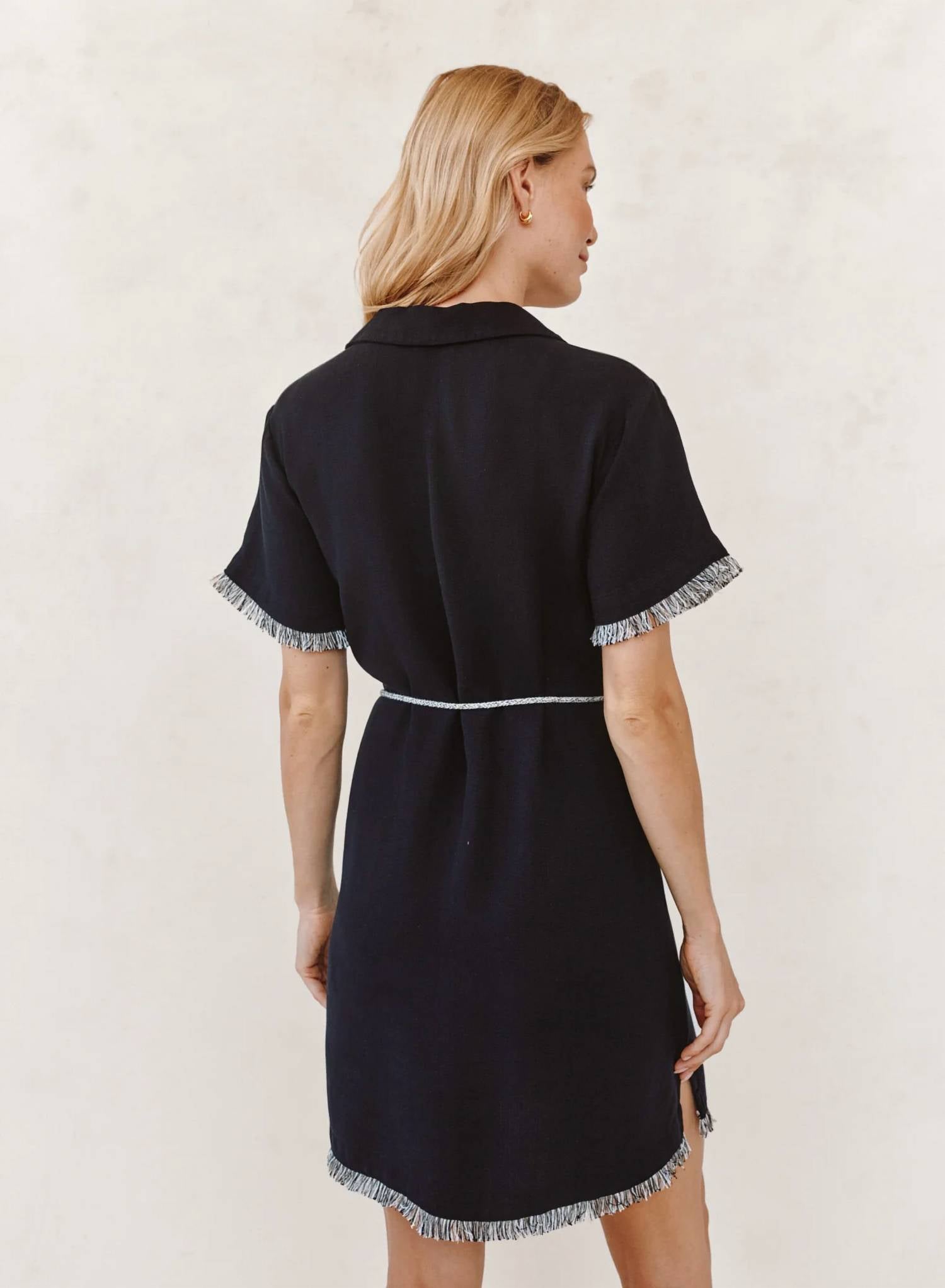 Bella Dahl - Short Sleeve Fray Edge Mini Dress