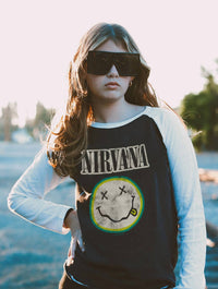 Rowdy Sprout - Kid's Nirvana Smiley Raglan